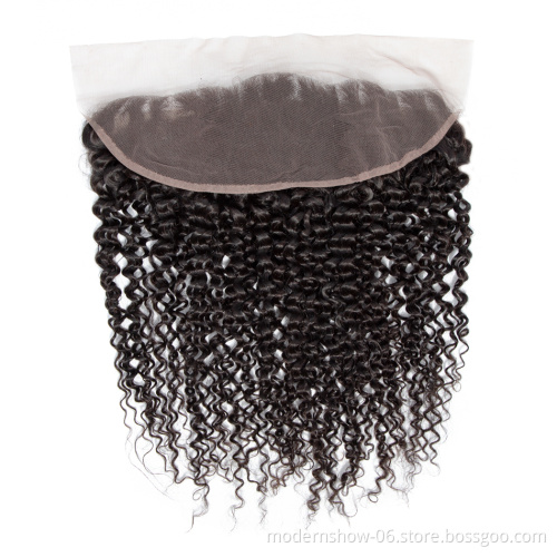 Raw Virgin Kinky Curly Swiss Lace/Transparent Lace Frontal 13*4 Cuticles Aligned Raw Virgin Hair